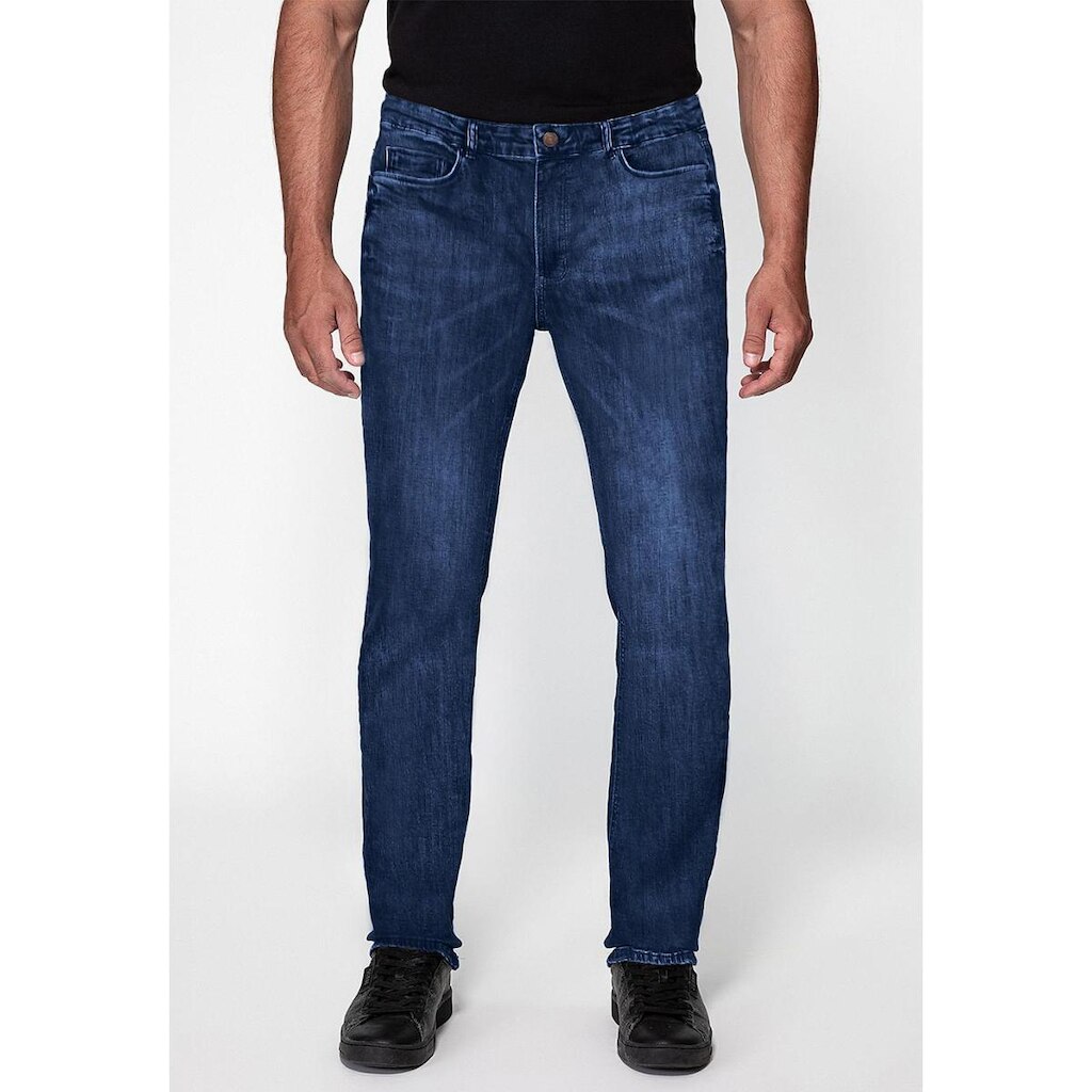 Calça Jeans Slim Straight Azul Escuro