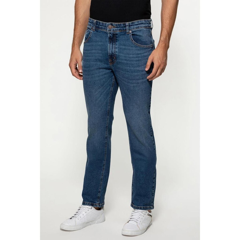 Calça Jeans Slim Straight Azul