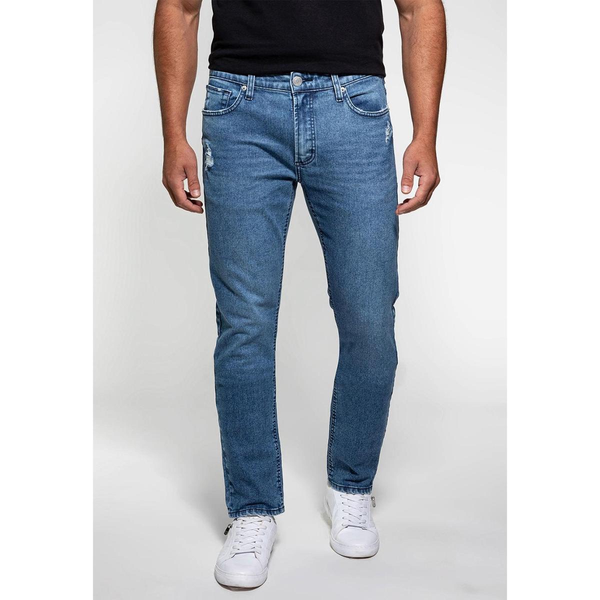 Calça Jeans Slim Straight Guess Azul Claro