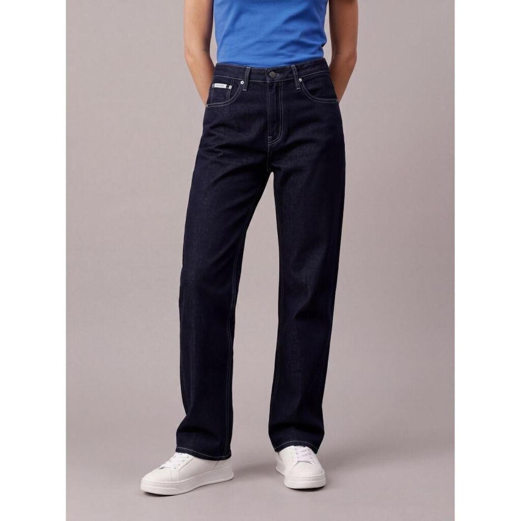Calça Jeans Straight 5 Pockets - Marinho