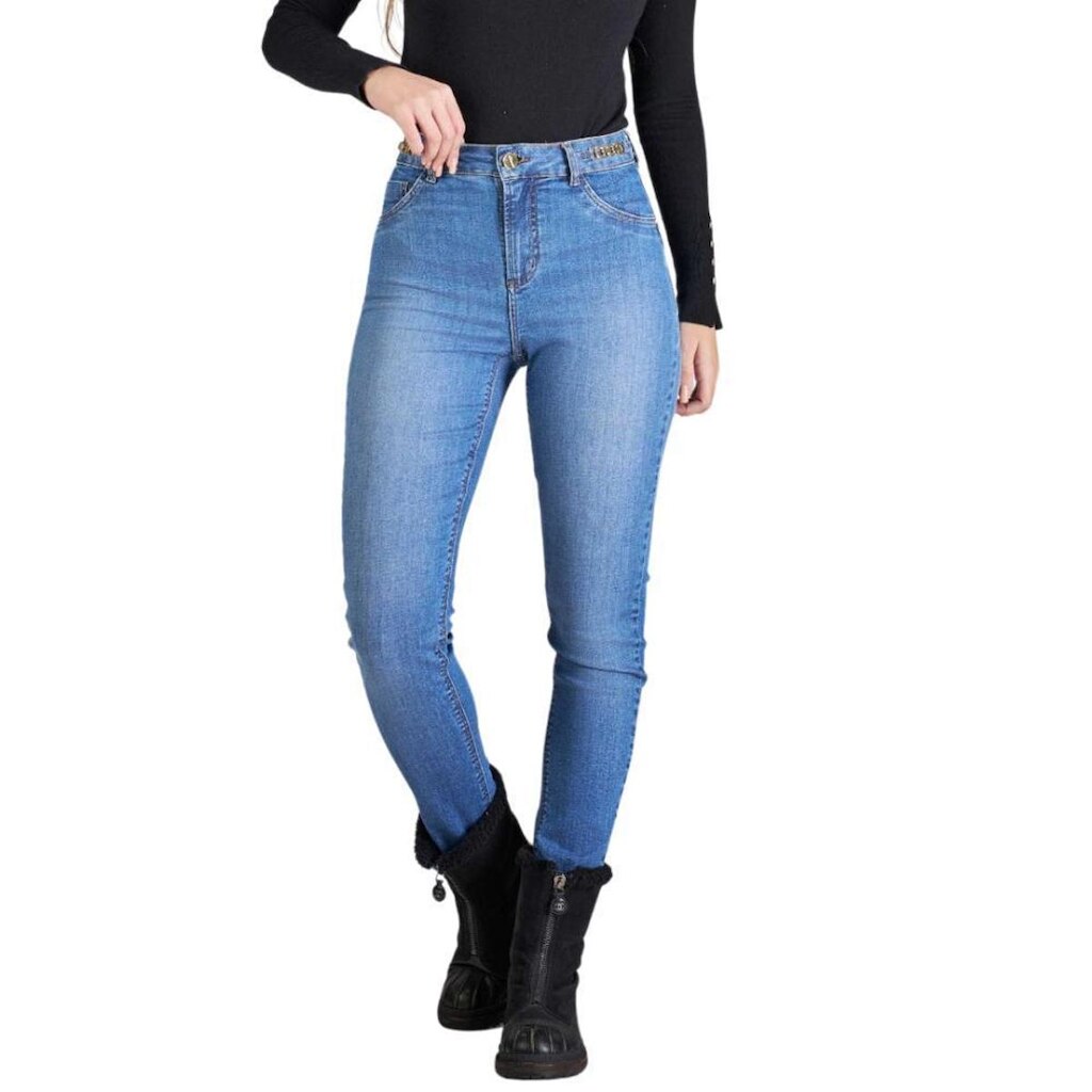 CALÇA JEANS YOUNGSTYLE SKINNY FEMININO REF: YOUCF927