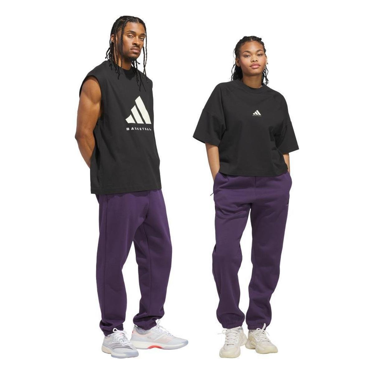 Calça Jogger Adidas Fleece Basketball Menor preço em Calça Jogger Adidas Fleece Basketball