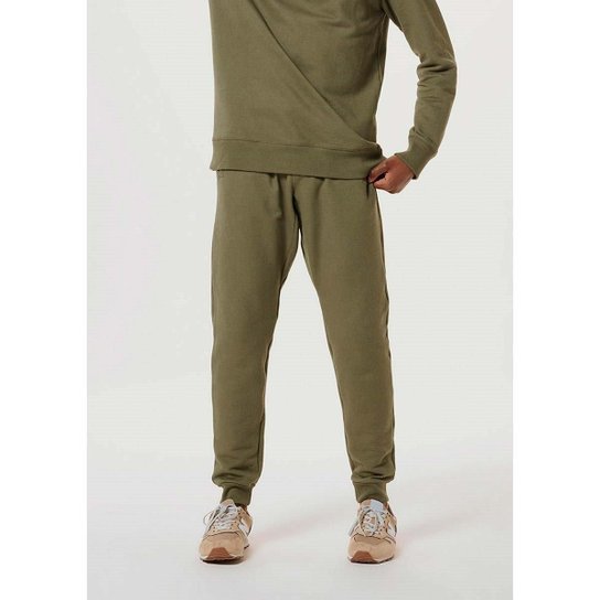Calça Jogger Básica Masculina Em Moletom - 05VPNATEN6 - Verde Menor preço em Calça Jogger Básica Masculina Em Moletom - 05VPNATEN6 - Verde