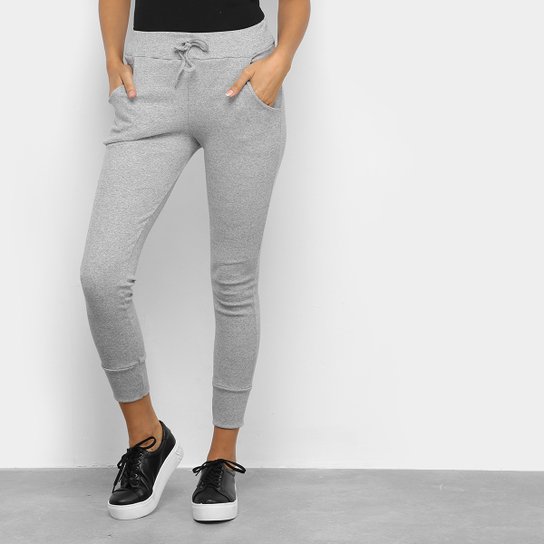 Calça Jogger Básicos Ribana Feminina - Mescla é ruim? Calça Jogger Básicos Ribana Feminina - Mescla é boa?