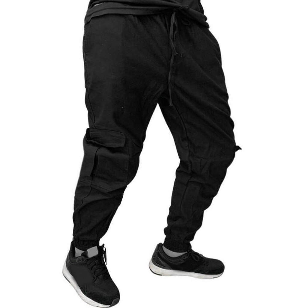 Calça Jogger CARGO PRETA Masculina Sarja The STEPHEN C.