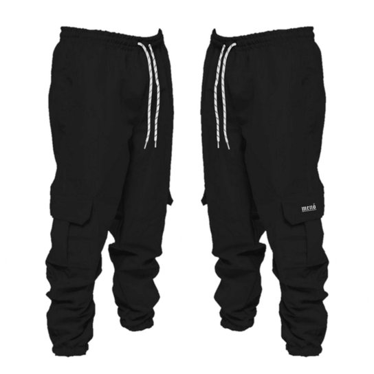 Calça Jogger Cargo Tactel Corta Vento Menó - Preto Menor preço em Calça Jogger Cargo Tactel Corta Vento Menó - Preto