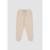 Calça Jogger Infantil Menina Moletom com Cadarço - Bege
