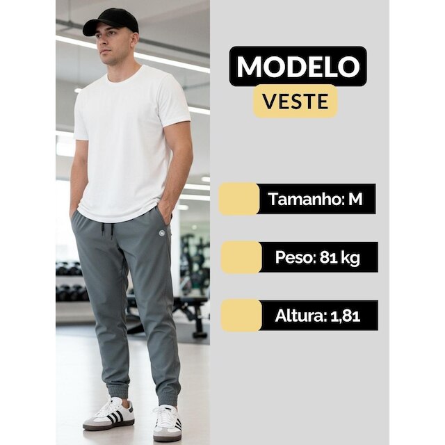 Calça Jogger Kit 3 Skinny Tactel Elastano Premium Academia