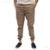 Calça Jogger Masculina Jeans Sarja Elastano Punho Elástico - Cáqui