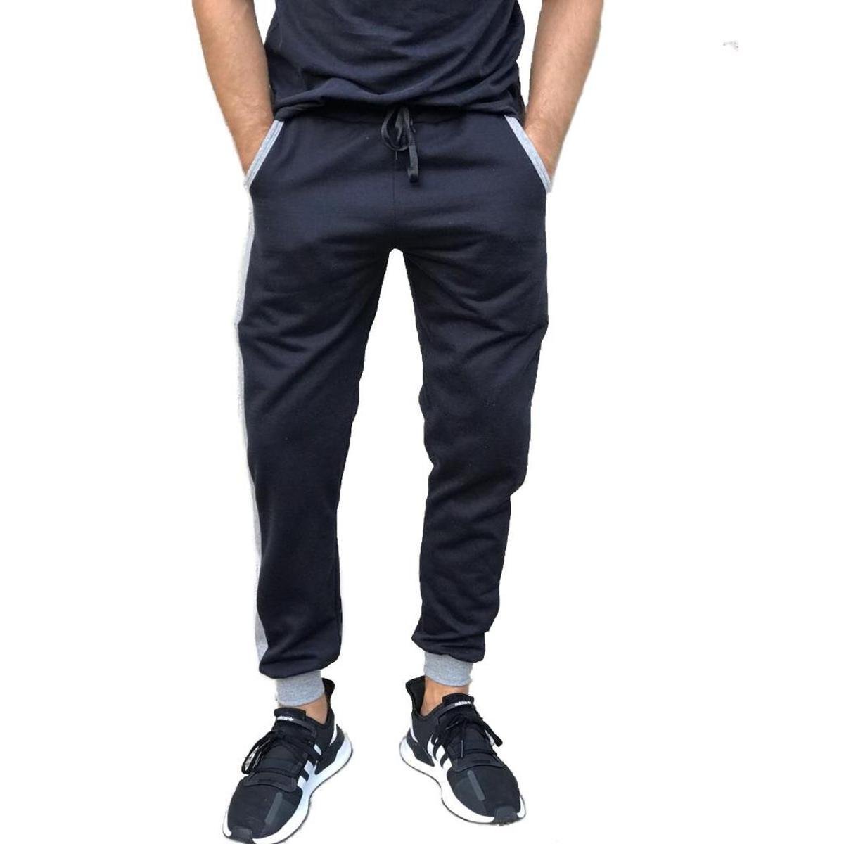 calça de moletom com faixa lateral