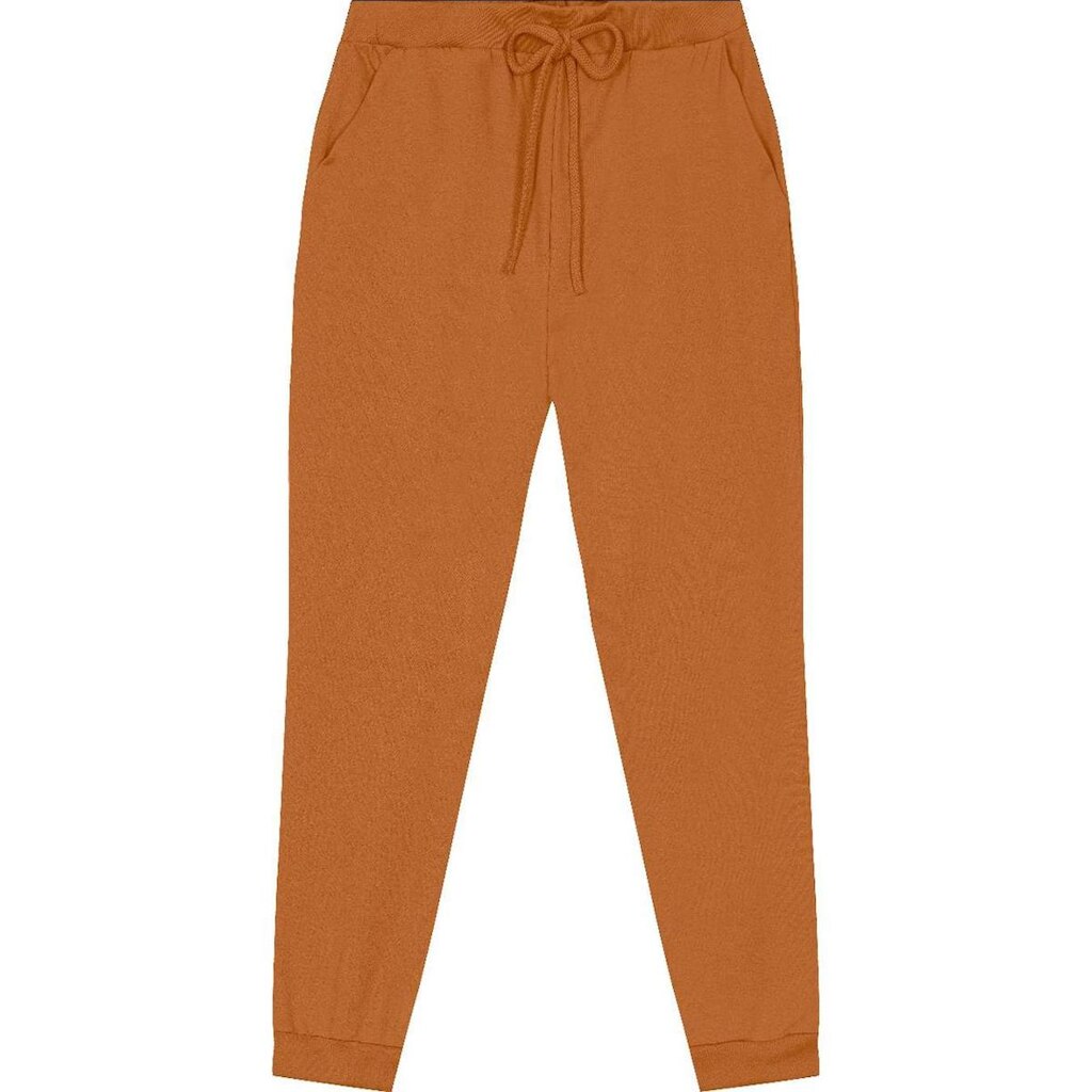 Calça Jogger Moletom Malwee 1000098612 Feminina Plus Size Com Stretch Flanelada T. G1/G3