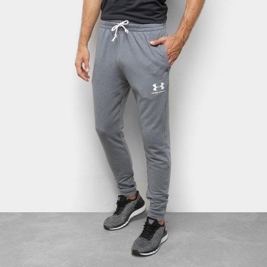Calça Jogger Moletom Under Armour Sportstyle Terry Masculina - Cinza - M - Cinza Menor preço em Calça Jogger Moletom Under Armour Sportstyle Terry Masculina - Cinza - M - Cinza