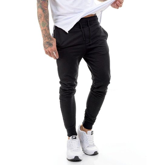Calça Jogger Premium Moletom Slim Fit Masculina - Preto é ruim? Calça Jogger Premium Moletom Slim Fit Masculina - Preto é boa?