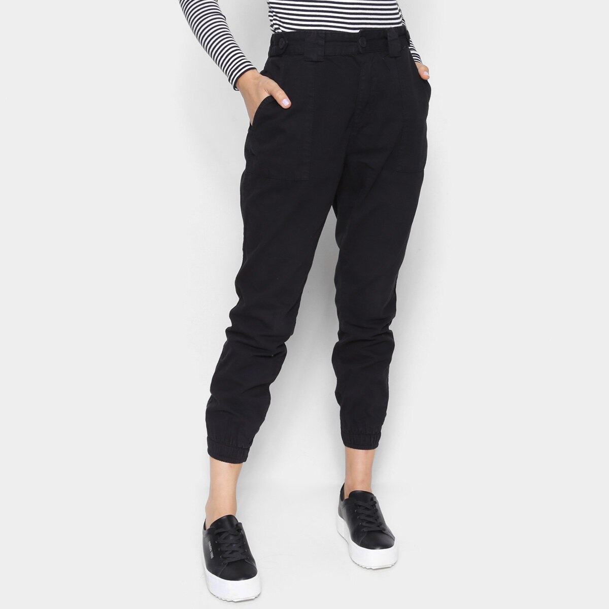 Calça Jogger Sarja Cambos Cintura Alta Feminina é ruim? Calça Jogger Sarja Cambos Cintura Alta Feminina é boa?