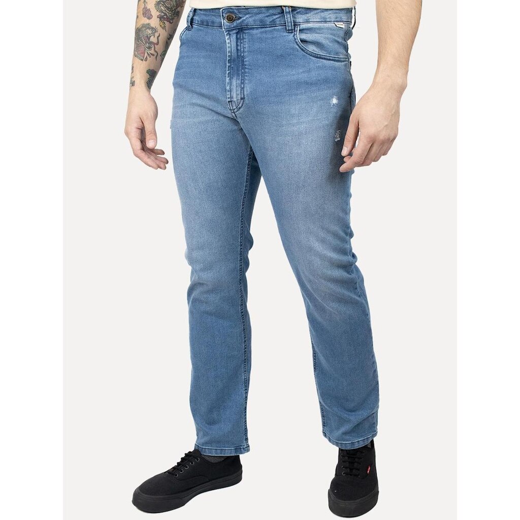 Calça John John Masculina Comfort Slim Davos Azul Claro