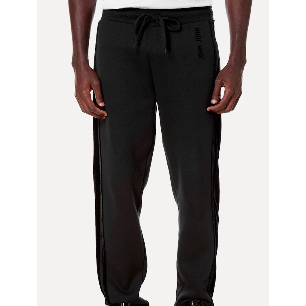 Calça John John Masculina Moletom Vip Suede Preta