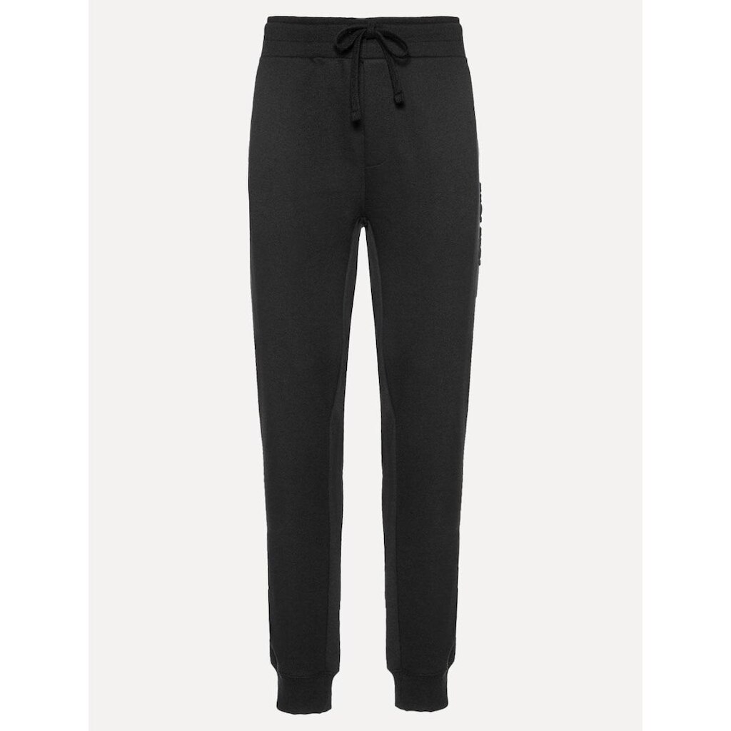 Calça John John Moletom Masculina Embossed Black Preta