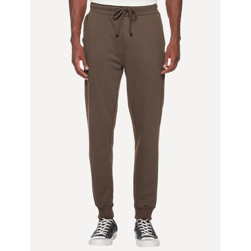 Calça John John Moletom Masculina Embossed Marrom