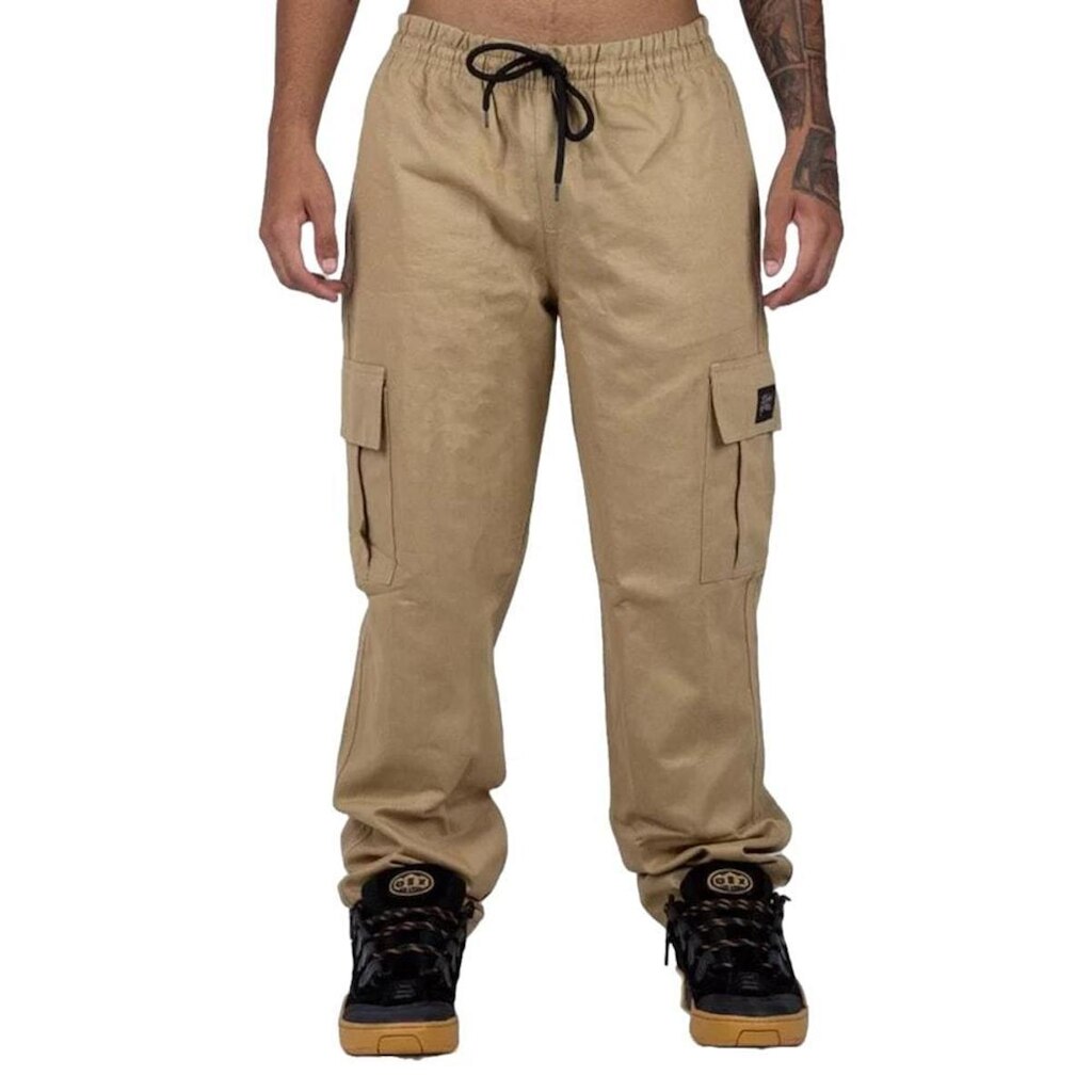 Calça John Roger Cargo Reta Combat Bege