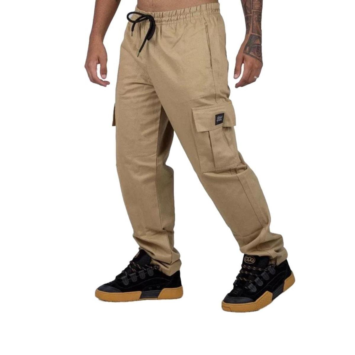 Calca Bege Masculina Cargo em promoção na Netshoes!