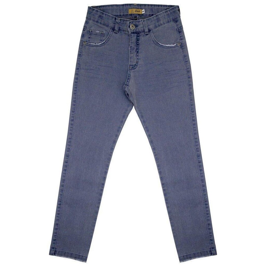 Calça Juvenil Look Jeans Sarja Collor - AZUL - 10