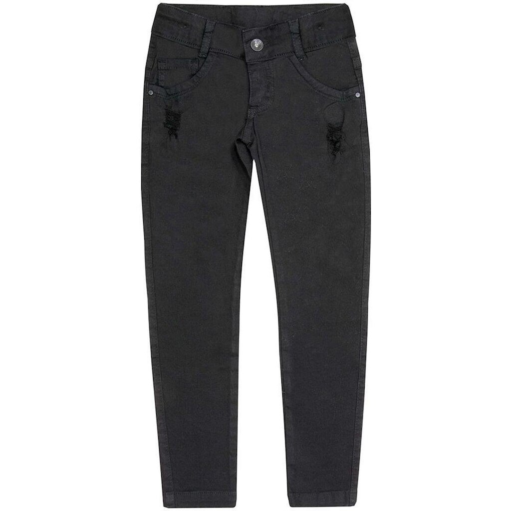 Calça Juvenil Look Jeans Skinny Preta - 8 - UNICA