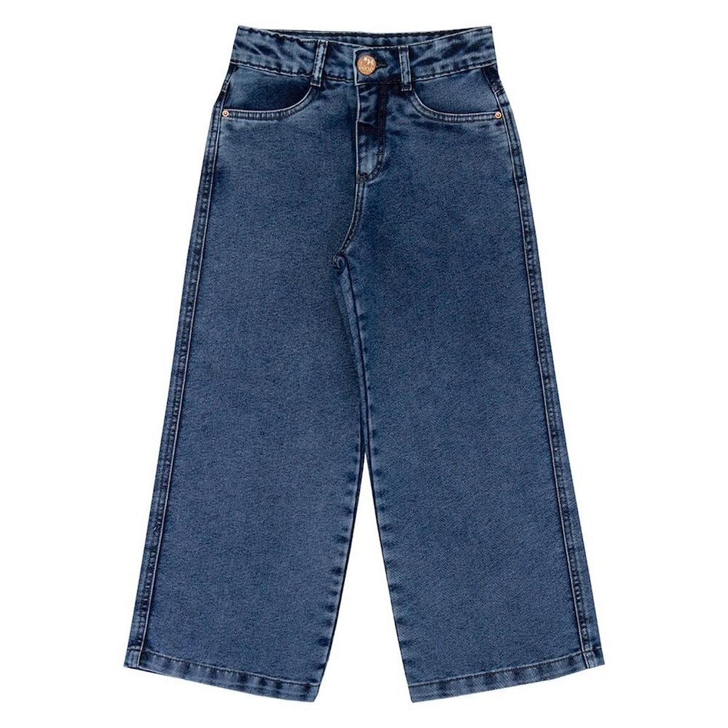 Calça Juvenil Look Jeans Wide Leg Jeans - 6 - UNICA