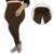 Calça Leg Plus Size Forrada/ Flanelada Feminina Grossa - Marrom