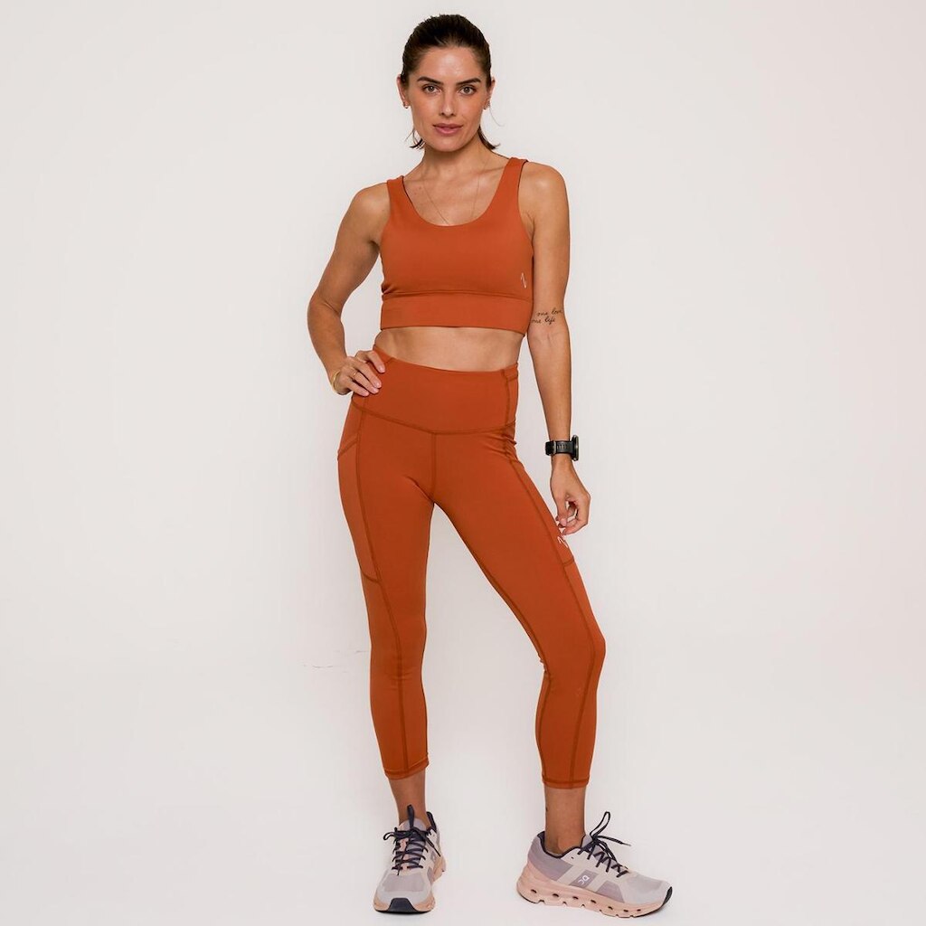 Calça Legging 7/8 Feminina Com 7 Bolsos E Cós Largo All Out