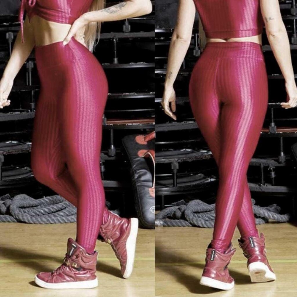 Calça legging academia feminina zero transparência 3D plus