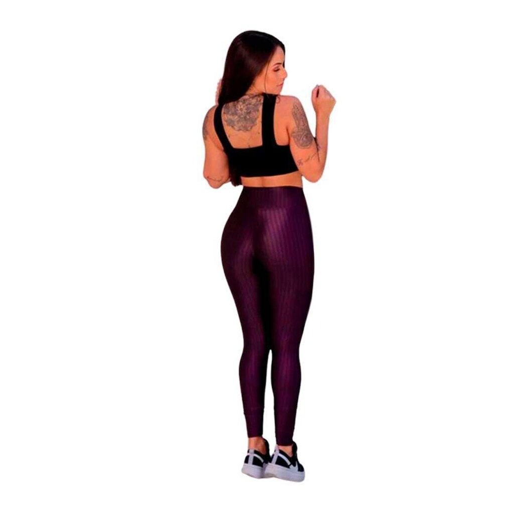 Calça legging academia feminina zero transparência 3D plus