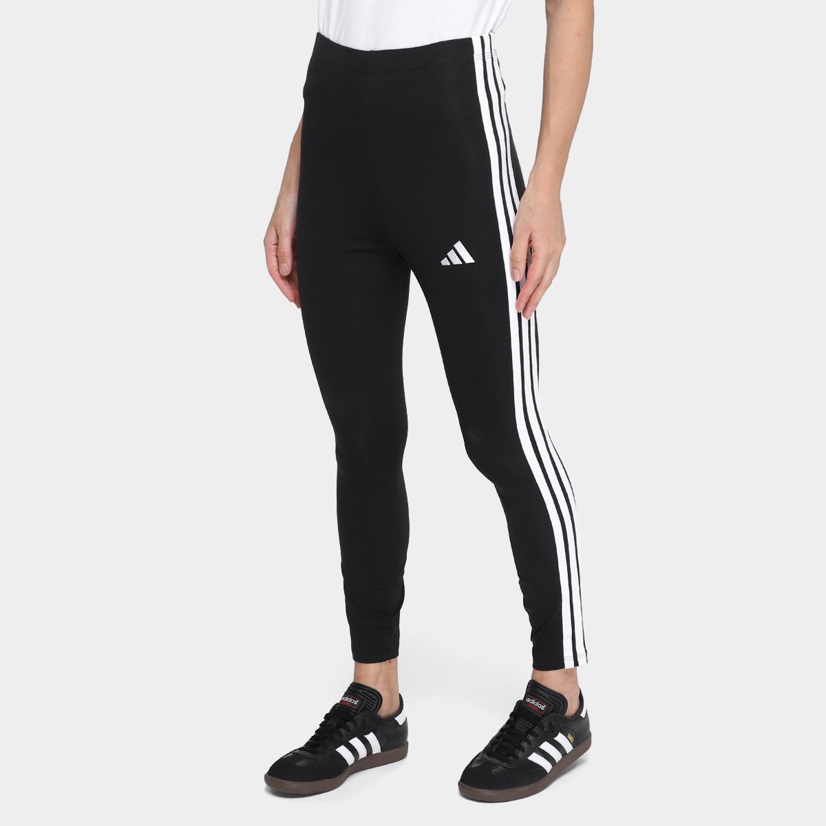 Calça Legging Adidas 3 Stripes Feminina Menor preço em Calça Legging Adidas 3 Stripes Feminina