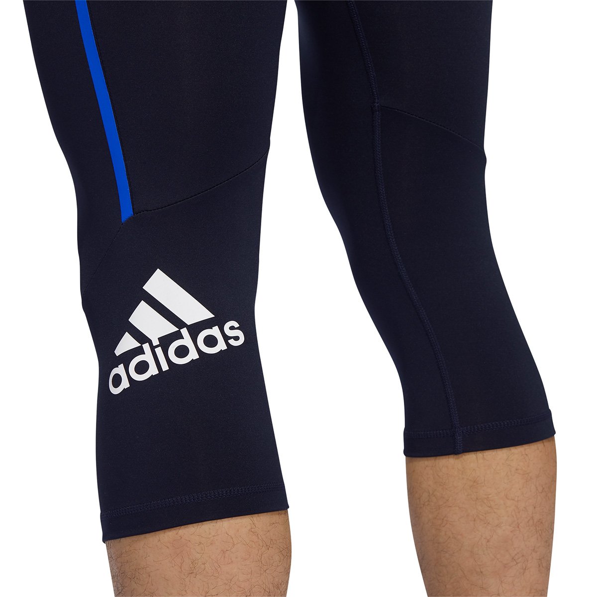 Calça Legging Adidas Alphaskin Primeblue 3/4 Masculina - Marinho+Branco |  Netshoes