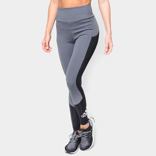 Calça Legging Adidas Cintura Alta Big Logo Feminina - Cinza+Preto é ruim? Calça Legging Adidas Cintura Alta Big Logo Feminina - Cinza+Preto é boa?