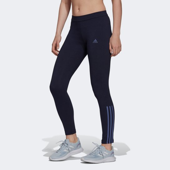 Calça Legging Adidas Double Knit 3 Listras Feminina - Marinho+Azul é ruim? Calça Legging Adidas Double Knit 3 Listras Feminina - Marinho+Azul é boa?