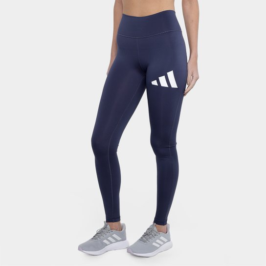 Calça Legging Adidas Essentials Feminina Azul Netshoes