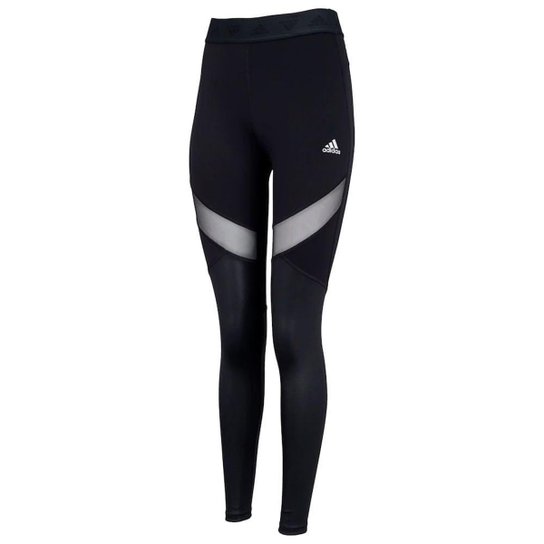 Calça Legging Adidas Hyperglam Feminina - Grafite Menor preço em Calça Legging Adidas Hyperglam Feminina - Grafite