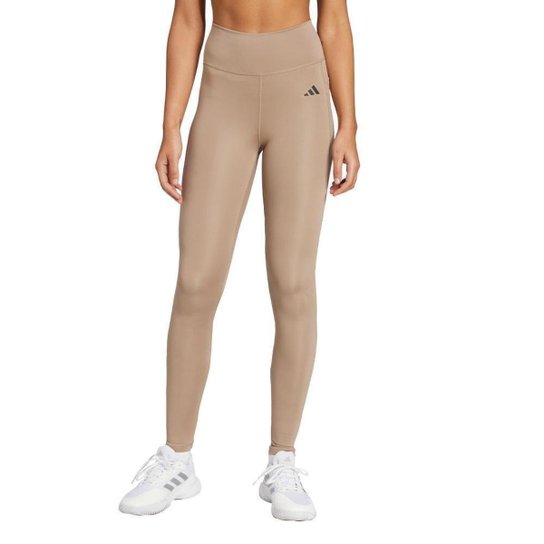 Calça Legging Adidas Optime Feminina Marrom Claro Netshoes