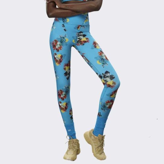 Calça Legging Adidas X Ivy Park Print Tight HM5580 Azul Netshoes