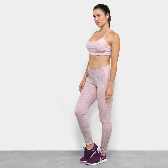Calca Legging Area Sports Spam Feminina Rosa Claro Netshoes