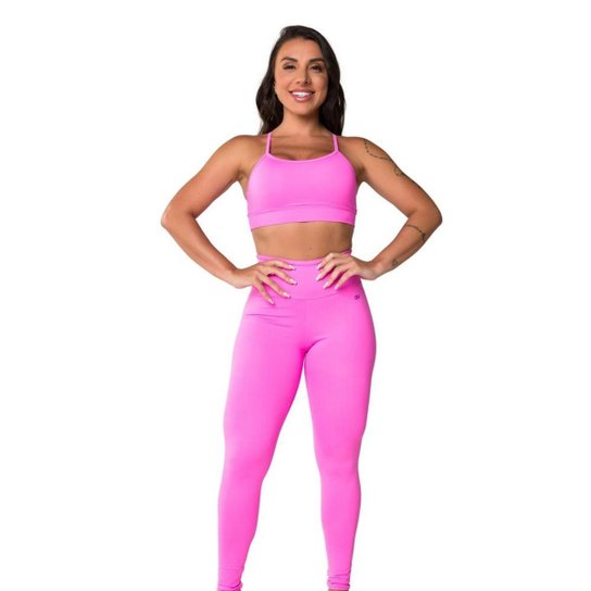 Calça Legging Básica Rosa