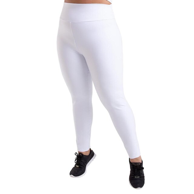 Calça Legging Branca Enfermagem Plus Size Em Suplex G1/G2/G3/G4 - WOLFOX