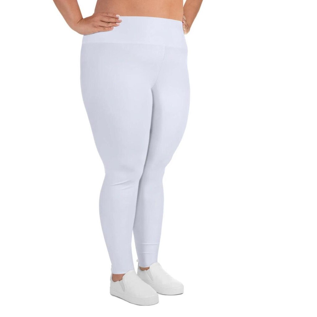 Calça Legging Branca Enfermagem Plus Size Em Suplex