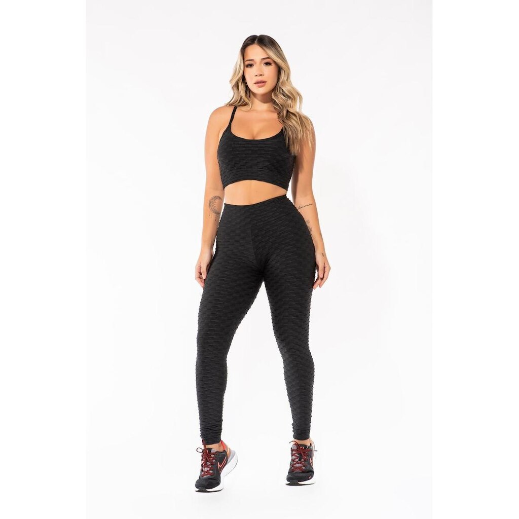 Calça Legging Bubble Preta