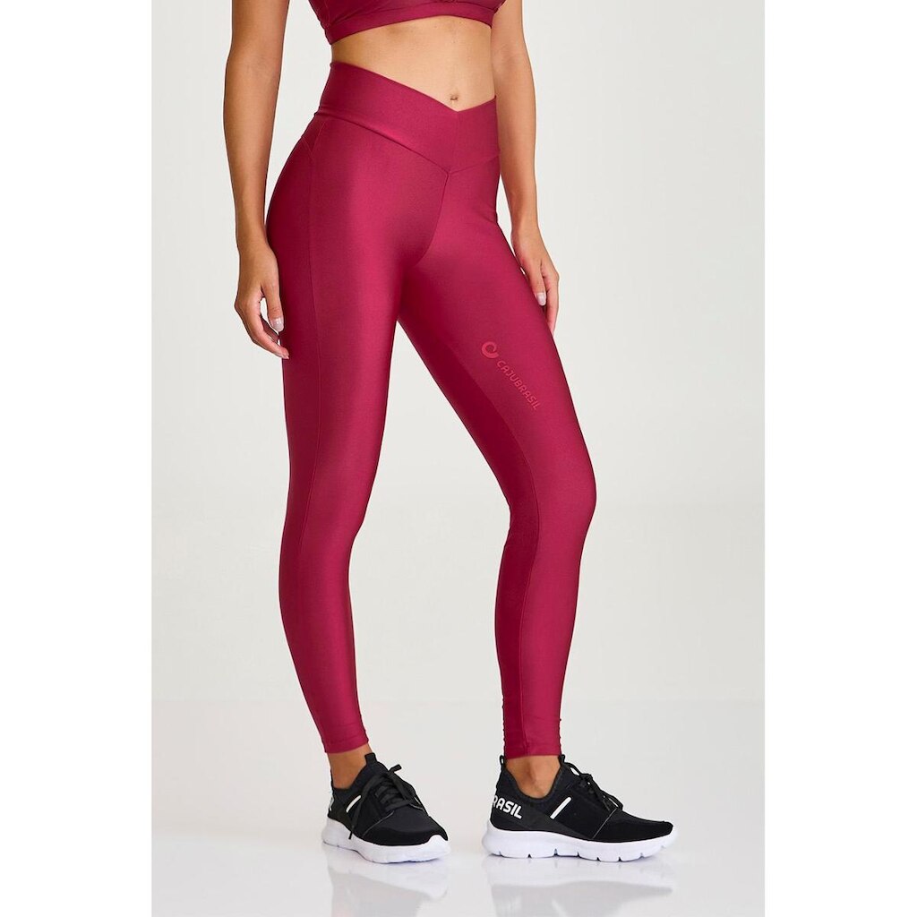 Calça Legging Caju Brasil Atlanta Afina Cintura Com Silk Feminina