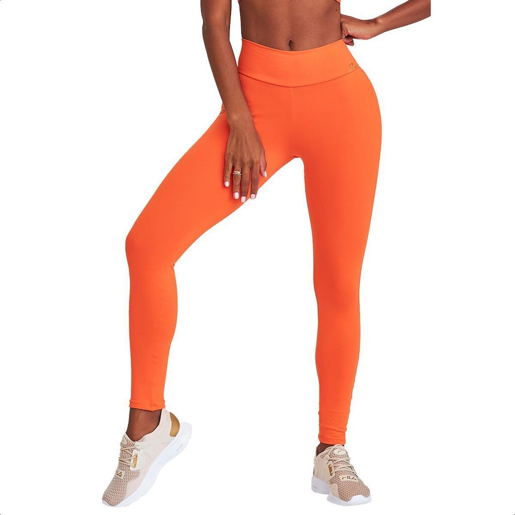 Calça Legging Caju Brasil NZ Empina Bumbum Clássica Laranja - Feminina