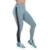 Calça Legging com Recorte em Tule Fitness - Mescla e Tule - G - Cinza