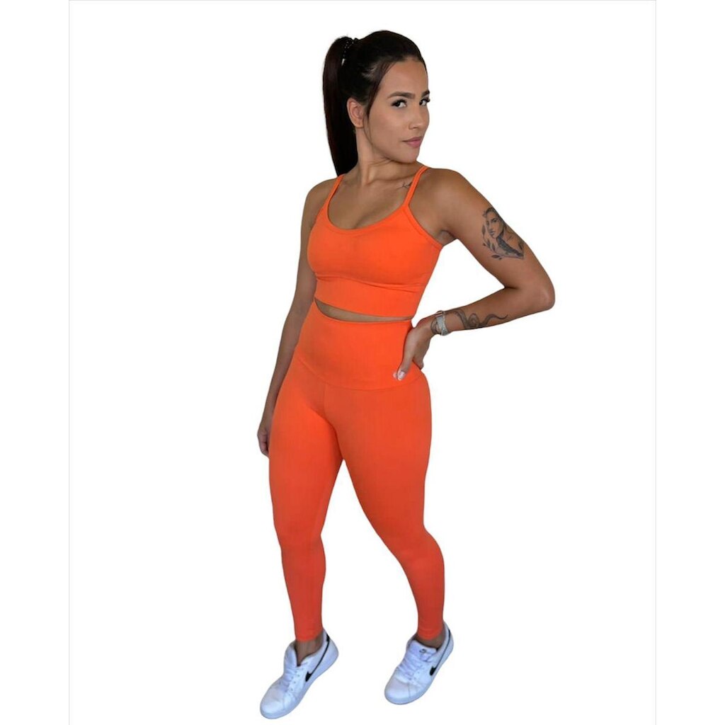 Calça Legging de Emana Compressão com Cinta