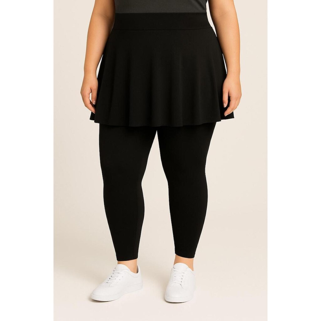 Calça Legging E Saia Babado Em Plus Size Tapa BumBum WOLFOX Em Suplex