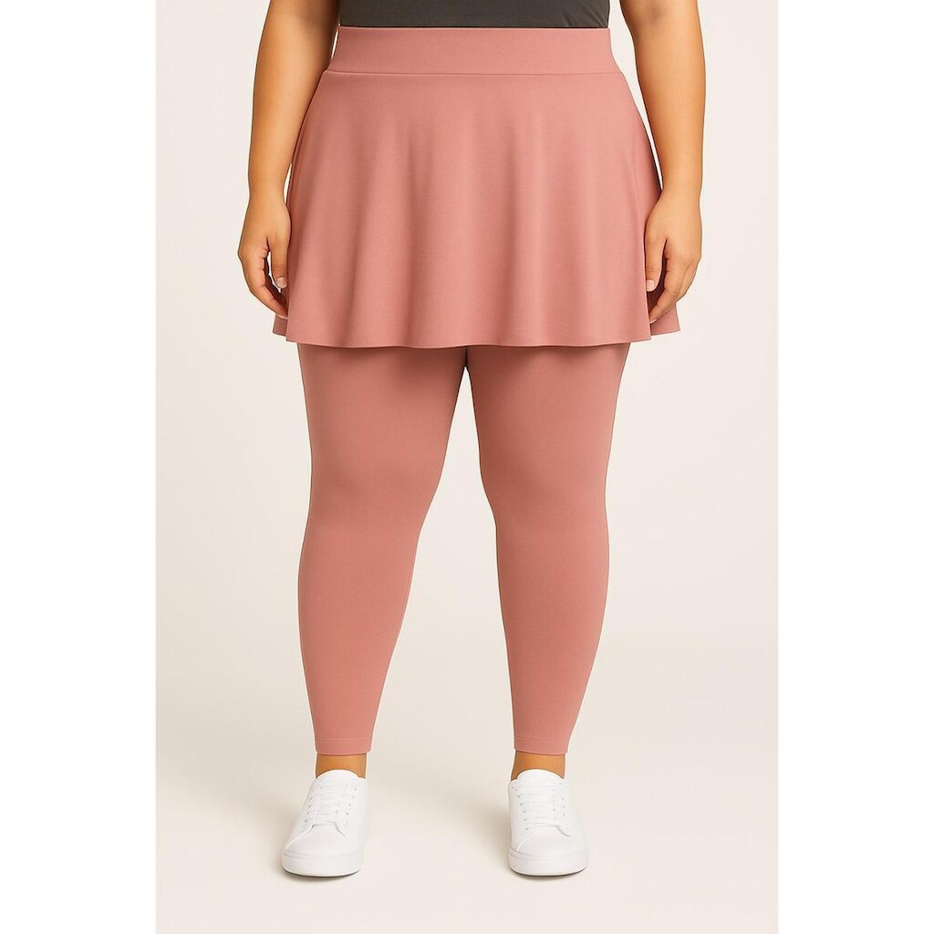 Calça Legging E Saia Babado Em Plus Size Tapa BumBum WOLFOX Em Suplex